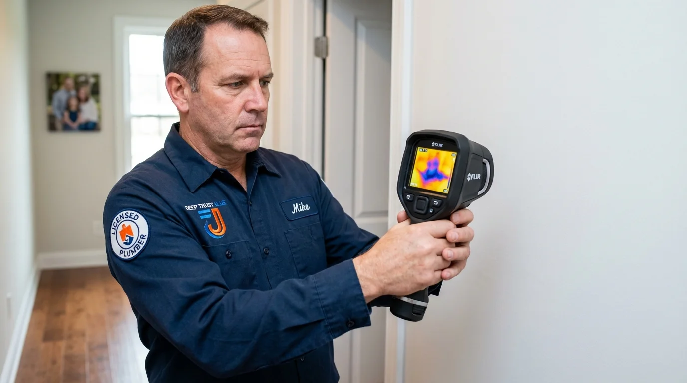 Thermal imaging leak detection by Johns Plumbing LLC in Sandy Hook